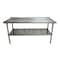 Bk Resources Work Table Stainless Steel With Undershelf, 1.5" Rear Riser 72"Wx30"D VTTR-7230 - alternate 2